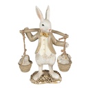Decoration Statue Rabbit Beige, Brown 12x6x17 cm