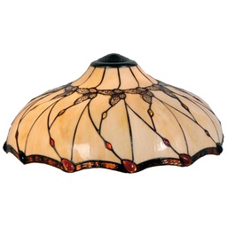 [5LL-5345] Paralume Tiffany Beige, Marrone Ø 51x21 cm