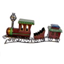 Décoration Train Rouge Vert 70x15x36 cm
