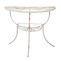 [5Y0884] Table d'appoint Blanc 90x48x76 cm