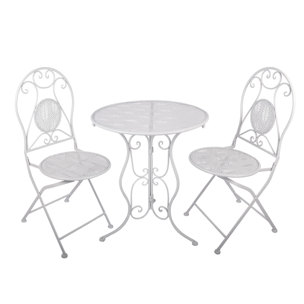 Tafel + 2 stoelen Ø 60x70 / 50x40x93 cm (2)