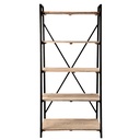 Mensola Libreira Nero 90x47x191 cm