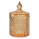 Storage Jar with lid Yellow Ø 9x14 cm