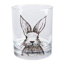 [RAEGL0001] Trinkglas Transparent Schwarz Ø 8x9 cm / 300 ml