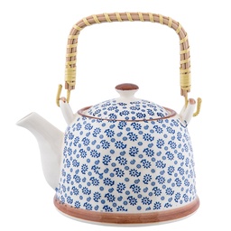 [6CETE0022] Teekanne mit Sieb Blau 18x14x12 cm / 700 ml