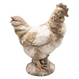 [6MG0156] Decoration Chicken Beige Brown 34x18x44 cm