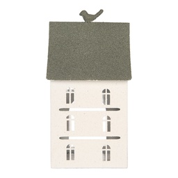 [6Y6069] Décoration Maison Blanc Vert 20x20x39 cm