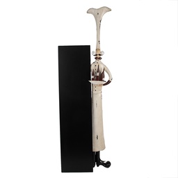 [5Y1339] Decorazione cuoco con lavagna Beige Nero 37x14x113 cm