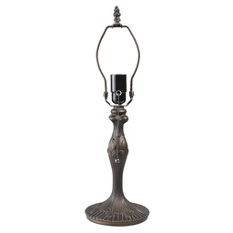 [5LL-9318] Pied de lampe Lampe de table Tiffany Marron Ø 15x42 cm E27/max 1x60W