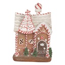 Decoration House with LED Brown White 16x12x23 cm