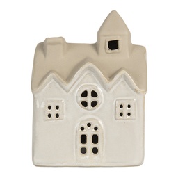 [6CE2180] Decoratie huisje met LED 9x6x12 cm