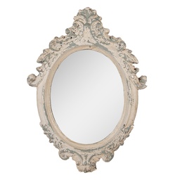 [52S332] Specchio da Parete Beige Grigio 46x3x64 cm
