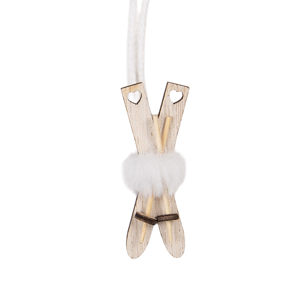 Decoratie hanger ski's 3x1x7 cm
