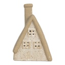 Decoratie huisje met LED 15x10x21 cm