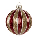 Palla di natale Rosso Coleur oro Ø 8x8 cm
