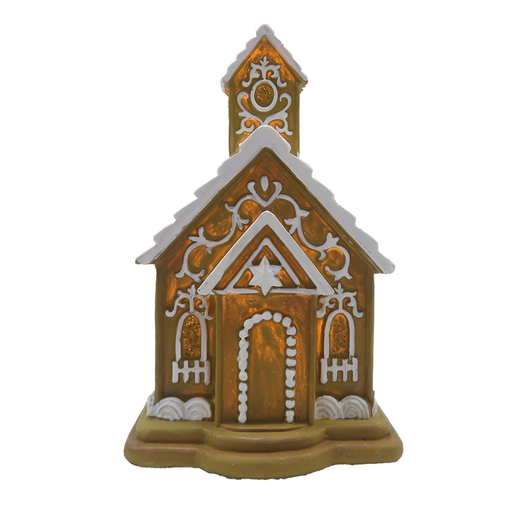 Decoratie huis met LED 9x9x14 cm