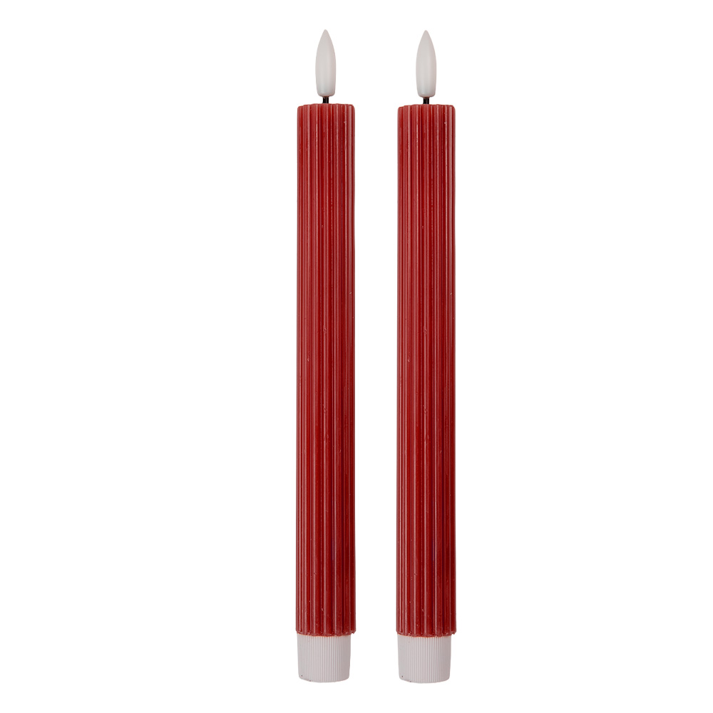 Kaars met LED set van 2 Ø 2x25 cm / 2xAAA