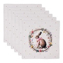 Tovaglioli in cotone set da 6 Beige Marrone 40x40 cm