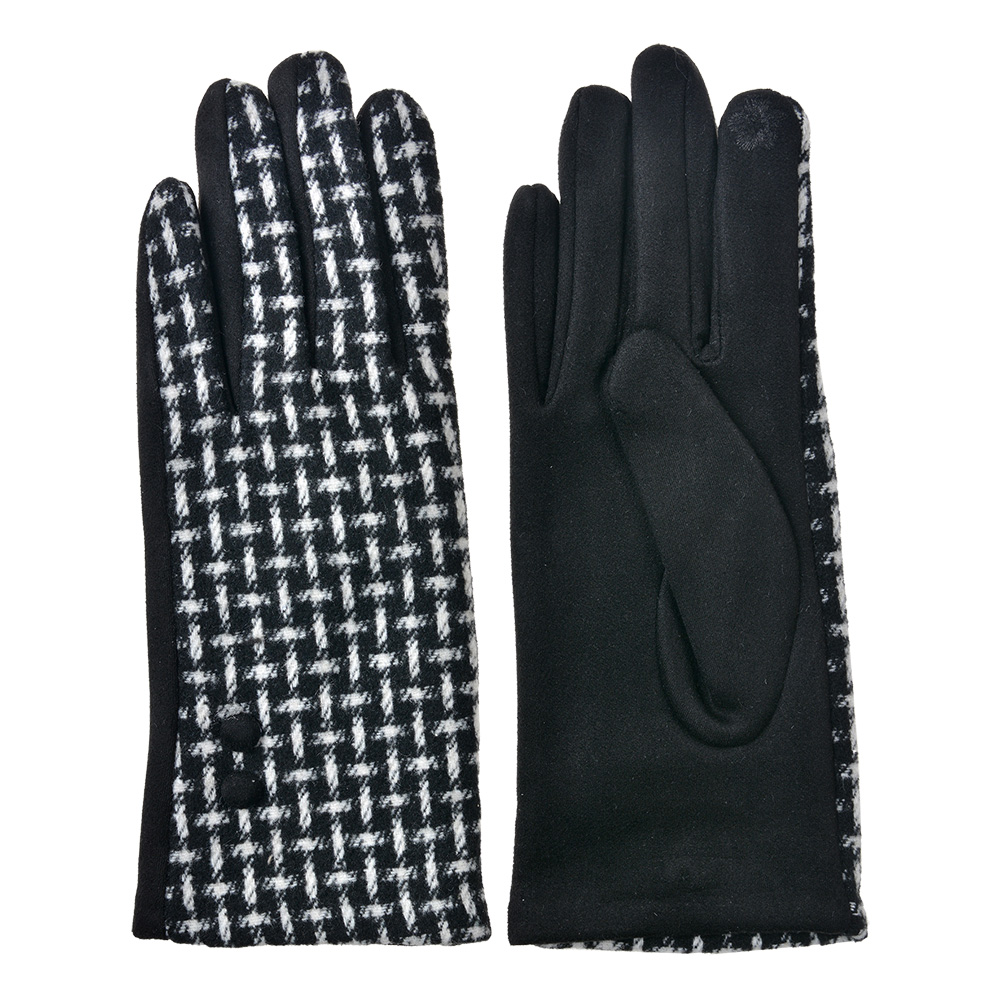 Handschuhe Winter Schwarz Weiß 9x23 cm