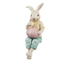 Deko Kaninchen Beige Gelb 7x5x14 cm