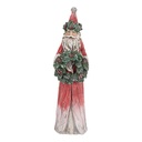Weihnachtsdeko Weihnachtsmann Rot Grün 7x6x24 cm