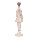 Statua Decorativa Coniglio Bianco Rosa 11x11x44 cm