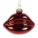 Boule de Noël Rouge 8x4x7 cm
