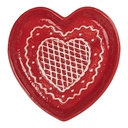 Crockery Breakfast Plates Red White 17x17x3 cm