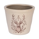 Flower Pot Inside Beige Brown Ø 12x11 cm