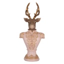 Décoration Cerf Marron Rose 16x14x36 cm