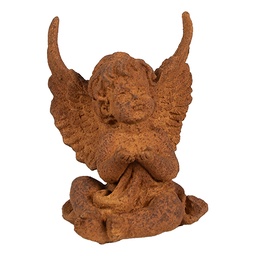 [6PR4070] Decorazione angelo Marrone 9x8x12 cm