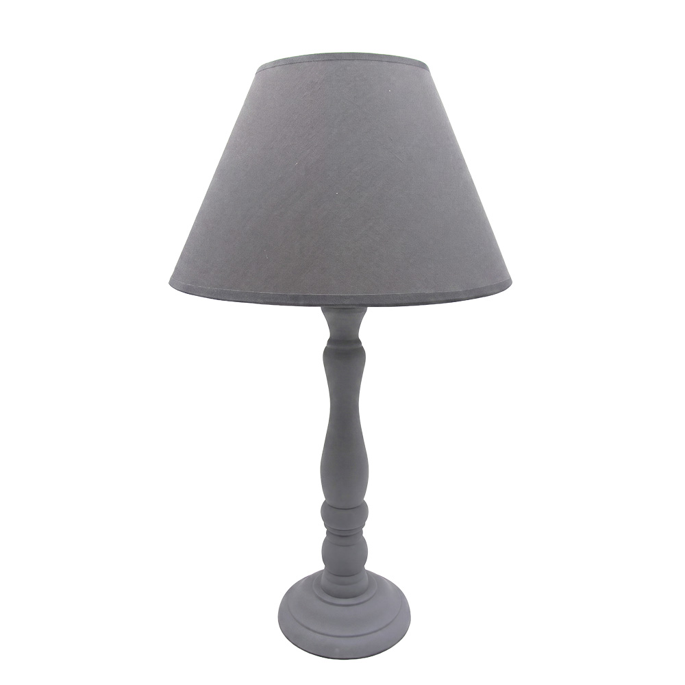 Lampada da Tavolo Grigio 25x25x45 cm E27/max 1x40W