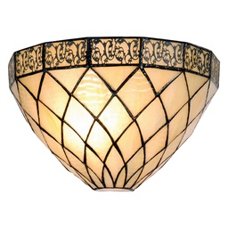 [5LL-1138] Wall Lamp Tiffany Beige, Brown 30x15x20 cm E14/max 1x40W