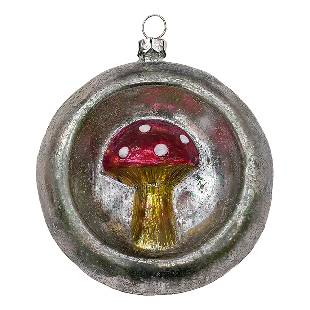 Weihnachtsanhänger Silberfarbig Rot 10 cm