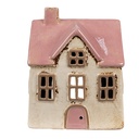 Porte-lampes de Noël chalet Beige Rose 13x10x16 cm