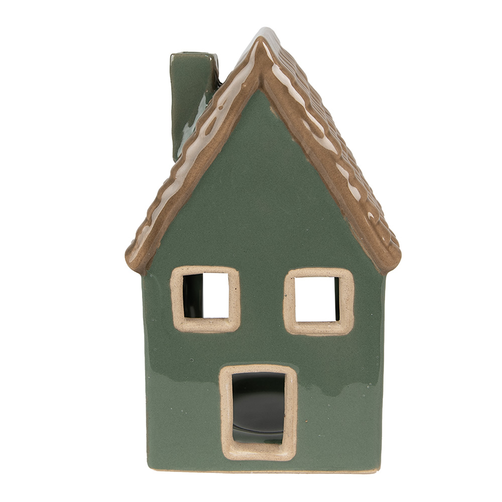 Waxinelichthouder huis 9x8x15 cm
