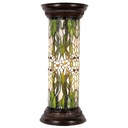 Lampe Colonne Tiffany Vert, Blanc Ø 31x78 cm E27/max 1x60W