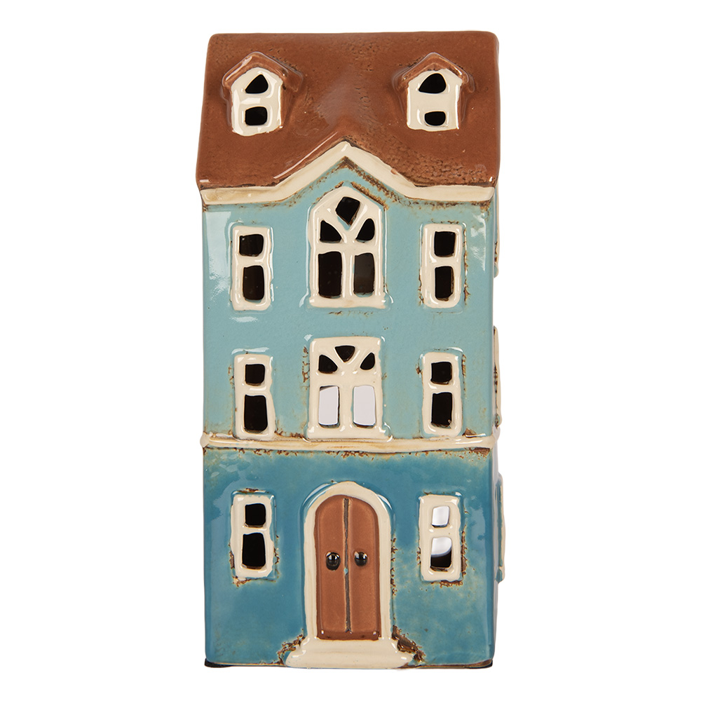 Waxinelichthouder huis 11x9x22 cm