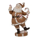 Christmas Decoration Santa Claus Brown 12x9x20 cm