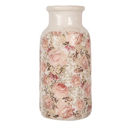 [6CE1930L] Vase Beige Rose Ø 15x32 cm