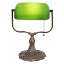 Lampada da Scrivania mod. banca Verde, Marrone 27x20x36 cm E27/max 1x60W