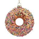 Christmas Bauble Brown Pink Ø 10x4 cm