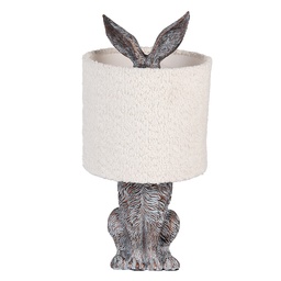 [6LMC0111W] Tischlampe Braun Beige Ø 20x43 cm E27/max 1x60W
