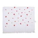 Serviette d'invité Blanc Rouge 40x66 cm