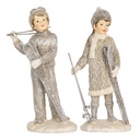 Set di decorazioni natalizie da 2 Bambini Grigio 8x5x15 cm