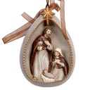 Deko-Anhänger Weihnachtsgruppe Beige Braun 8x4x11 cm