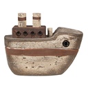 Miniatura Decorativa Barca Beige Marrone 15x6x12 cm