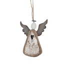 Decorazione pendente Angelo Marrone Bianco 9x2x13 cm