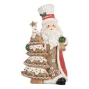 Décoration de Noël Père Noël Marron Rouge 15x11x25 cm