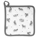 Pot Holder Grey, White 20x20 cm